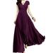 Cocktail Prom Swing Dress for Womens Wrap V Neck Short Sleeve Long Maxi Dress Summer Evening Party Bridesmaid Dress