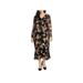 Vince Camuto Womens Plus V Neck Floral Wrap Dress