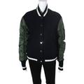 Pre-ownedVeronica Beard Womens Varsity Jacket Navy Green White Size Extra Large