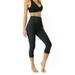 Savoy Active JG-APPWBP-SJAMZ-4000-SGY-XL High Waisted Yoga Capri Leggings - Slate Grey - Extra Large