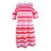 Calvin Klein Women's Off-The-Shoulder Striped Sheath Dress (4, Hibiscus Multi)