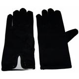 Men's Black Cotton Dress Gloves Formal Gloves - Wrist Length - Large Size (09651B)