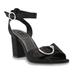 Mari A. Moxie Women's High Heel Sandals Black Satin