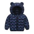 Maxcozy Kids Baby Boy Girl Winter Animal Printed Zipper Warm Coat Down Jacket Toddler Outwear For 1-5T
