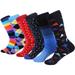 Marino Mens Dress Socks - Fun Colorful Socks for Men - Cotton Funky Socks - 6 Pack