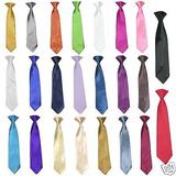 Satin Solid 23 Color Clip on Long tie Necktie for Boys Formal Tuxedo Suits S-20