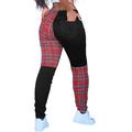 Lovaru Women Plaid Print Trousers Long Pants Plus Size