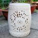 House of Hampton® Nieto Ceramic Garden Stool Ceramic in Gray/White | 18 H x 14 W x 14 D in | Wayfair 803E0AD66524488AB338573EF7438F6F