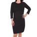 Touched by Nature Womens Organic Cotton Dress, Black Long-Sleeve, X-Small