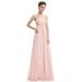 Ever-Pretty Womens One Shoulder Long Evening Prom Homecoming Party Dresses for Women 98163 Pink US14