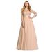 Ever-Pretty Womens Long Sleeve Prom Party Dresses for Women 74123 Blush US16