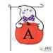 JEC Home Goods Ghost Pumpkin 2-Sided Polyester 18" x 13" Garden Flag in Red/Gray/Blue | 18 H x 12.5 W in | Wayfair GF30003-A