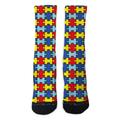 Seths Socks Custom Autism Awareness Athletic Crew Socks Large