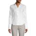 CALVIN KLEIN Womens White Long Sleeve Collared Button Up Top Size 4P