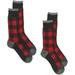 Dickies Men's Thermal Steel Toe Buffalo Plaid Crew Sock, 2-Pack