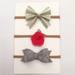 Christmas Decoration Ornaments Chiffon Floral Bow Tie Hairpin Headband Accessories for Baby