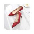 LUXUR WOMENS LADIES MID HEEL CASUAL SMART WORK PUMP COURT SHOES SIZE 4.5-11.5