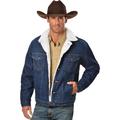 wrangler men's western style lined denim jacket