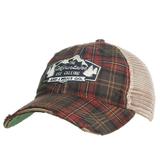 Mason Jar Label Llc Mens Mountains are Calling Plaid Hat One Size Distressedredplaid