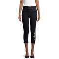 The Pioneer Woman Embroidered Pull-On Capri Jeans, Womens