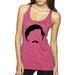 Pablo Escobar Narcos TV Leader Face Sihouette Famous People Tri-Blend Racerback Tank Top, Vintage Pink, X-Large