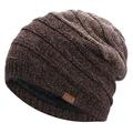 Mens Knitted Beanie Hats Winter Ski Skull Caps Outdoor Slouchy Fleece Warm Hats