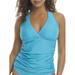 Birdsong Womens Aqua Breeze Halter Underwire Tankini Top Style-S10176-AQBRZ Swimsuit