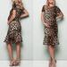 TANGNADE Women Maternity Short Sleeve Leopard Print Casual Sundress Pregnancy Dress