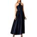 Adrianna Papell Womens Mikado Satin Halter Evening Dress