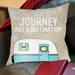 Viv + Rae™ Lanigan Camper Happiness Is Journey Throw Pillow Polyester/Polyfill/Cotton | 16 H x 16 W x 2 D in | Wayfair MCRR5134 27547758