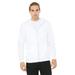 Unisex Poly-Cotton Fleece Full-Zip Hooded Sweatshirt - WHITE - M