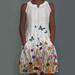 2021 Summer New Women's A-Line Mid-Length Dress Positioning Printing Dress