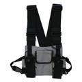 Ioutdor Multi-pocket Vest Hip Hop Streetwear Harness Chest Adjustable Waist Bag