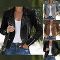 Goodlook Leather Jacket Coats Zip Up Biker Casual Flight Top Outwear Coat for Lady