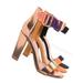 Mania16 by Bamboo, Classic Chunky Block High Heel Sandal - Women Ankle Strap Open Toe Shoe