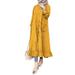 ZANZEA Womens Floral Printed Ruffles Hem Muslim Long Sleeve Maxi Dresses