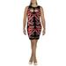 Guess Womens Printed Sleeveless Cocktail Dress