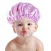 LNKOO Hair Kids Satin Bonnet Sleeping Cap Adjustable Sleep Bonnet with Drawstring Reversible Night Caps for Kids Child Baby Toddler Sleep Cap Double Layer Light Pink/Pink