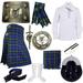 Highland Kilts Outfit Argyll of Campbell Tartan Irish Harp Accessories Set 10 pcs
