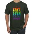 I Can't Even Think Straight Gay Pride in LGBTLGBT Mens LGBT Pride Graphic T-Shirt, Forest Green, Large