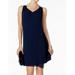 MSK NEW Blue Womens Size XL V-Neck Chiffon Drape Jersey Sheath Dress