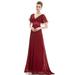 Ever-Pretty Womens Plus Size Prom Ball Gown for Women 98903 Burgundy US22