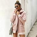 New Women Plush Faux Fur Coats Cardigan Hooded Long Sleeve Pockets Fake Cashmere Furry Winter Casual Overcoat Outwear