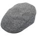 Marl Tweed Wool Blend Ivy Cap - XL - Black