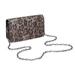 Daisy Rose Cross Body Bag - RFID Blocking with Credit Card Slots Clutch -PU Vegan Leather (Grey Snake)