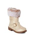 Nicole Miller Toddler Girls' Faux Fur Buckle Mid-Calf Boots