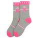 Gray & Pink Ribbon Cancer Awareness Crew Socks