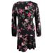 American Living Women's Floral-Print Drop-Waist Dress (18, Black Multi)