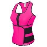 GloryStar Women Multi-functional Bodysuit Neoprene Vest Yoga Exercise Corset Color:Rose red Size:XXL