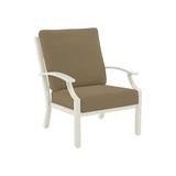 Tropitone Marconi Patio Chair w/ Cushions in Gray/White/Brown | 35 H x 29 W x 33 D in | Wayfair 542011_PMT_Timber Weave